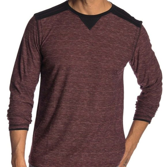 Burnside Men’s Striped Long Sleeve T-Shirt new - Picture 1 of 2